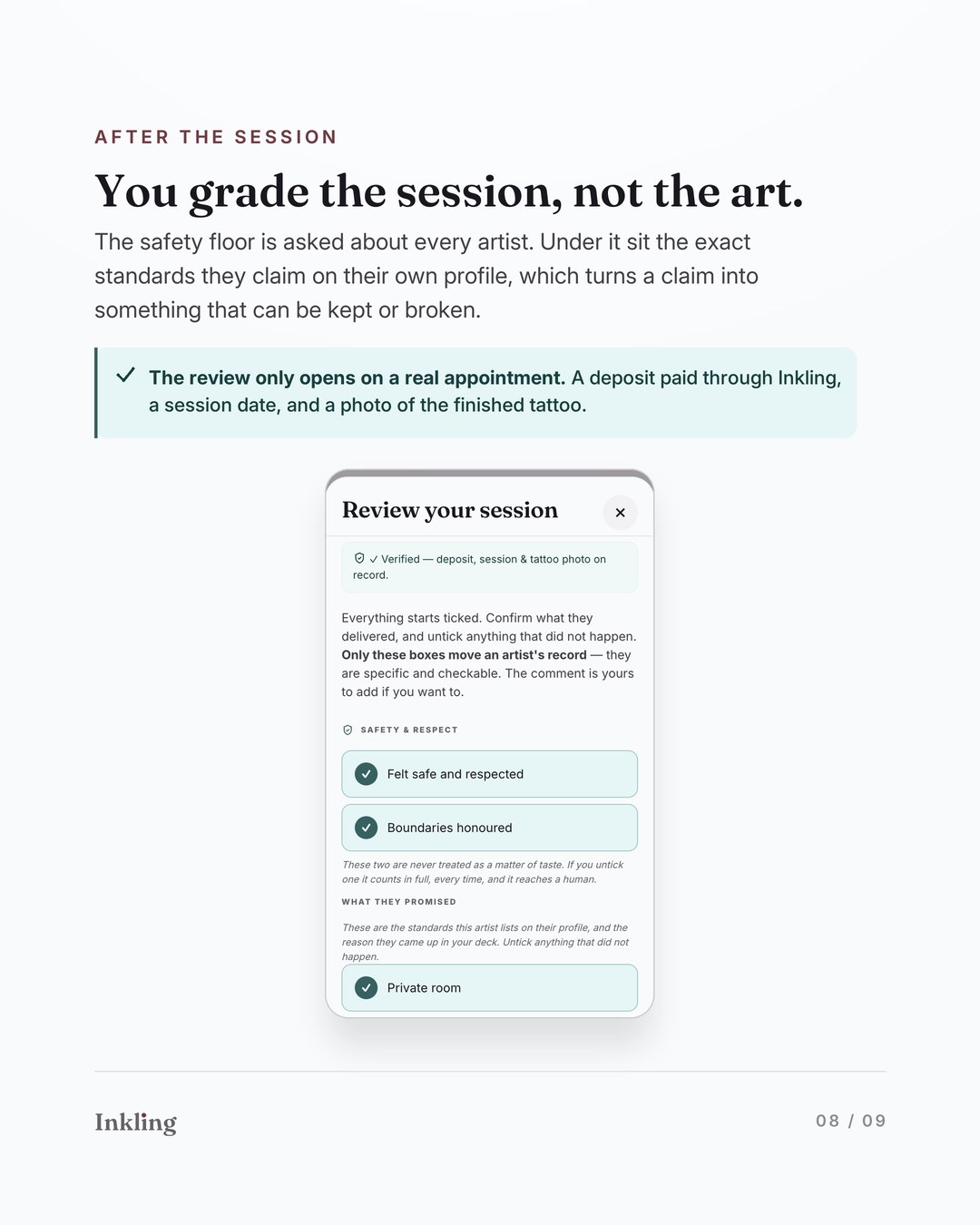 Inkling client screen 8 of 9