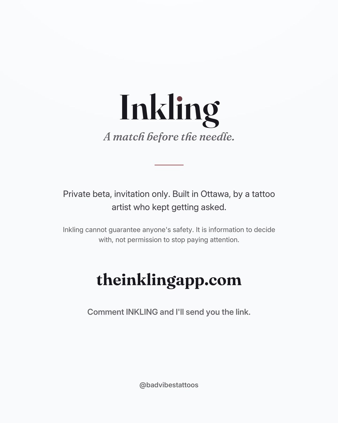 Inkling client screen 9 of 9